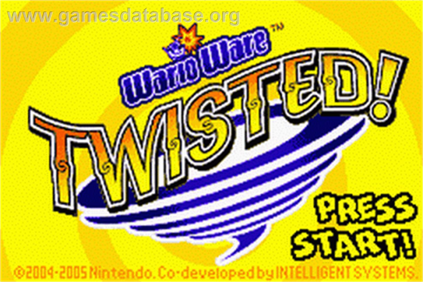 WarioWare Twisted - Nintendo Game Boy Advance - Artwork - Title Screen
