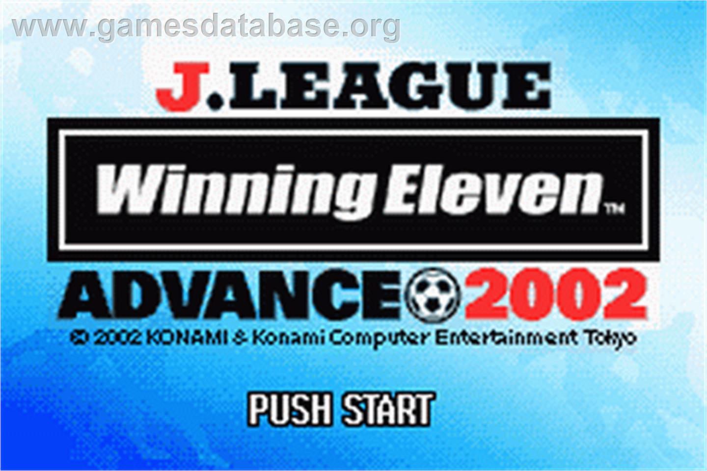Winning Eleven World Soccer - Nintendo Game Boy Advance - Artwork - Title Screen