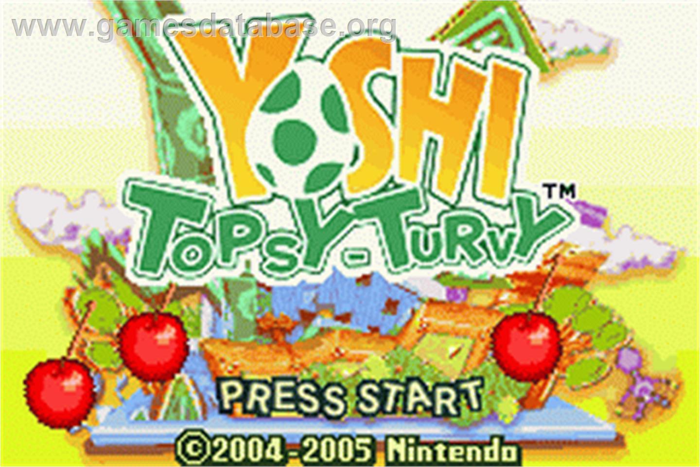 Yoshi Topsy-Turvy - Nintendo Game Boy Advance - Artwork - Title Screen