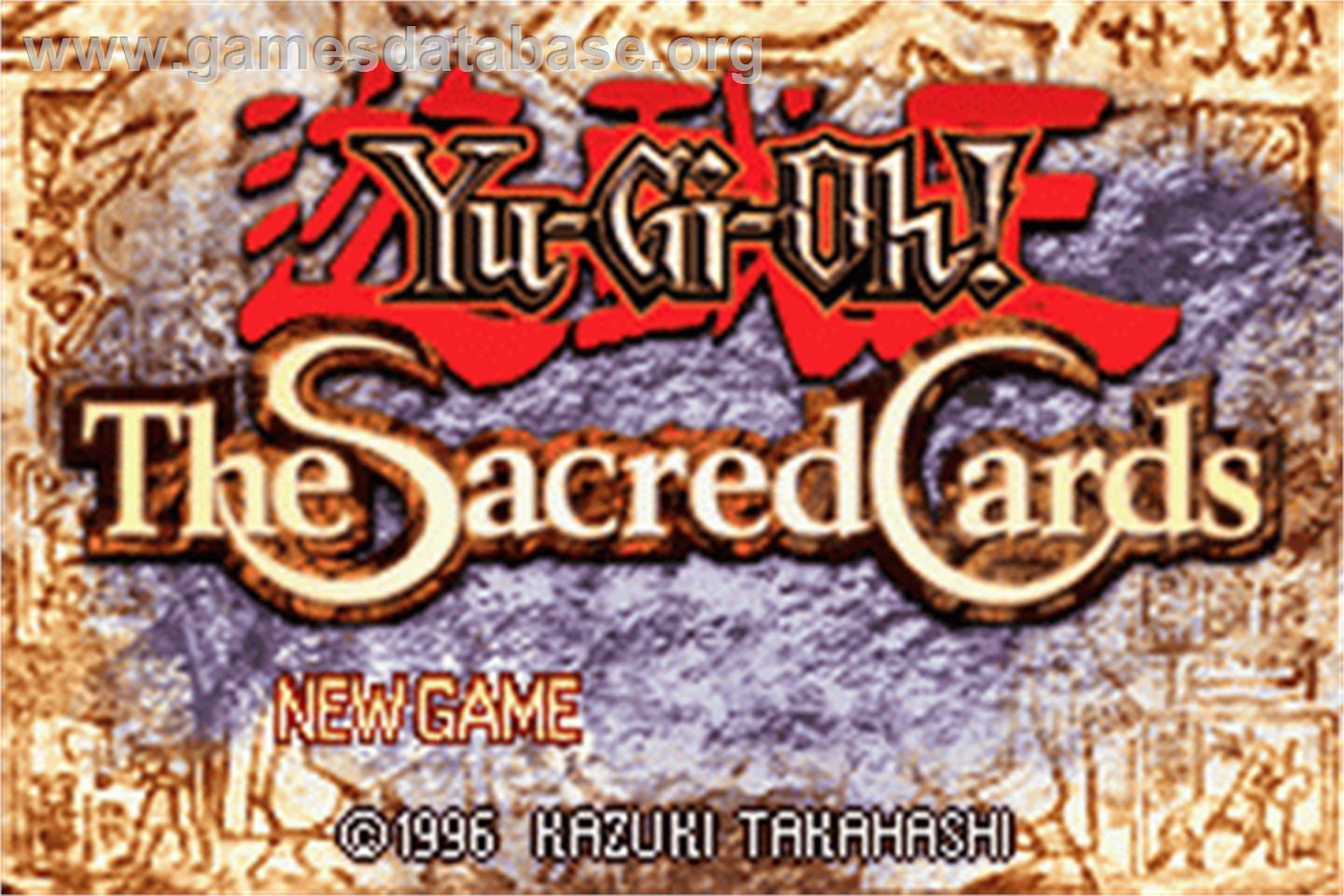 Yu-Gi-Oh! The Sacred Cards - Nintendo Game Boy Advance - Artwork - Title Screen