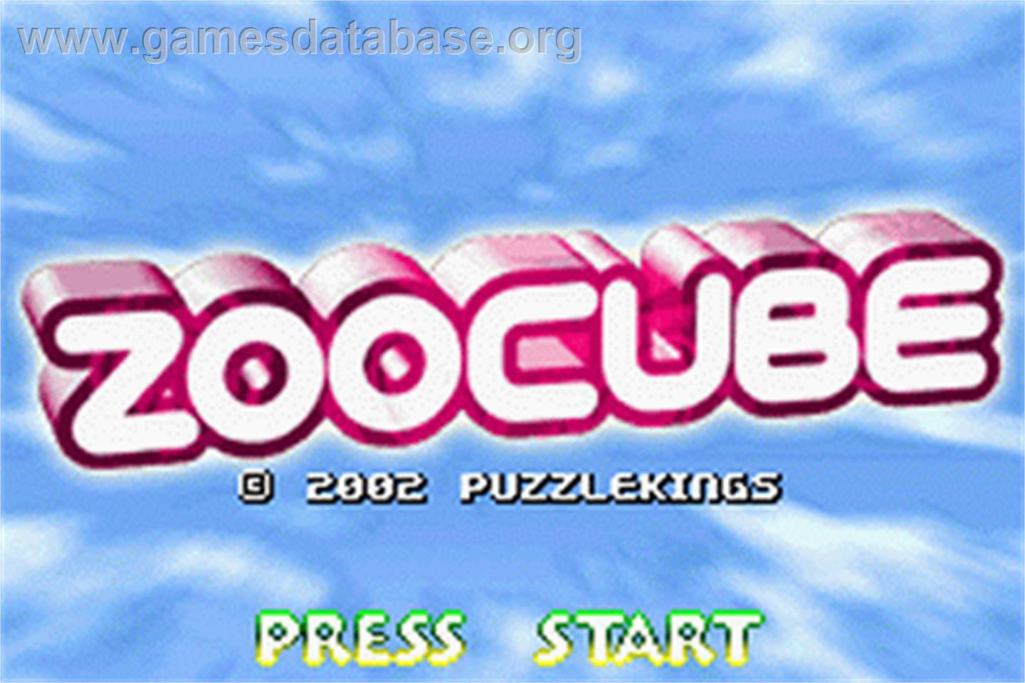 ZooCube - Nintendo Game Boy Advance - Artwork - Title Screen