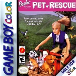 Box cover for Barbie Pet Rescue on the Nintendo Game Boy Color.