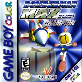 Box cover for Bomberman Max: Blue Champion Edition on the Nintendo Game Boy Color.