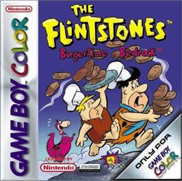Box cover for Flintstones: Burgertime in Bedrock on the Nintendo Game Boy Color.