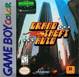 Box cover for Grand Theft Auto on the Nintendo Game Boy Color.