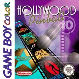Box cover for Hollywood Pinball on the Nintendo Game Boy Color.