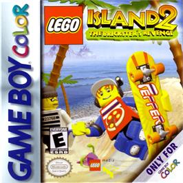 Box cover for LEGO Island 2: The Brickster's Revenge on the Nintendo Game Boy Color.