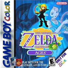 Box cover for Legend of Zelda: Oracle of Ages on the Nintendo Game Boy Color.