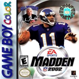 Box cover for Madden NFL 2002 on the Nintendo Game Boy Color.