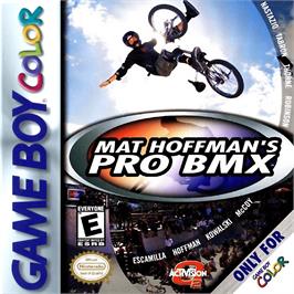 Box cover for Mat Hoffman's Pro BMX on the Nintendo Game Boy Color.