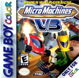 Box cover for Micro Machines V3 on the Nintendo Game Boy Color.
