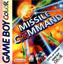 Box cover for Missile Command on the Nintendo Game Boy Color.