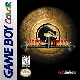 Box cover for Mortal Kombat 4 on the Nintendo Game Boy Color.
