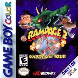 Box cover for Rampage: Universal Tour on the Nintendo Game Boy Color.