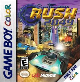 Box cover for San Francisco Rush 2049 on the Nintendo Game Boy Color.