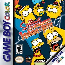 Box cover for Simpsons: Night of the Living Treehouse of Horror on the Nintendo Game Boy Color.
