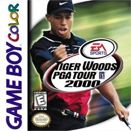 Box cover for Tiger Woods PGA Tour 2000 on the Nintendo Game Boy Color.
