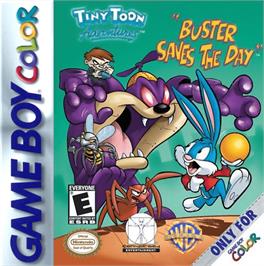 Box cover for Tiny Toon Adventures: Buster Saves the Day on the Nintendo Game Boy Color.