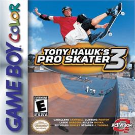 Box cover for Tony Hawk's Pro Skater 3 on the Nintendo Game Boy Color.