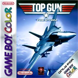 Box cover for Top Gun: Firestorm on the Nintendo Game Boy Color.