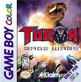 Box cover for Turok: Rage Wars on the Nintendo Game Boy Color.