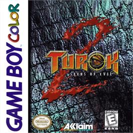 Box cover for Turok 2: Seeds of Evil on the Nintendo Game Boy Color.