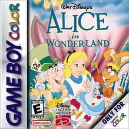 Box cover for Walt Disney's Alice in Wonderland on the Nintendo Game Boy Color.