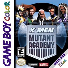 Box cover for X-Men: Mutant Academy on the Nintendo Game Boy Color.