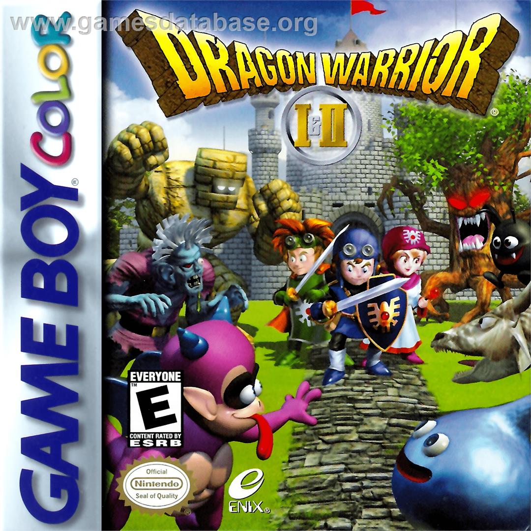 Dragon Warrior 1 & 2 - Nintendo Game Boy Color - Artwork - Box