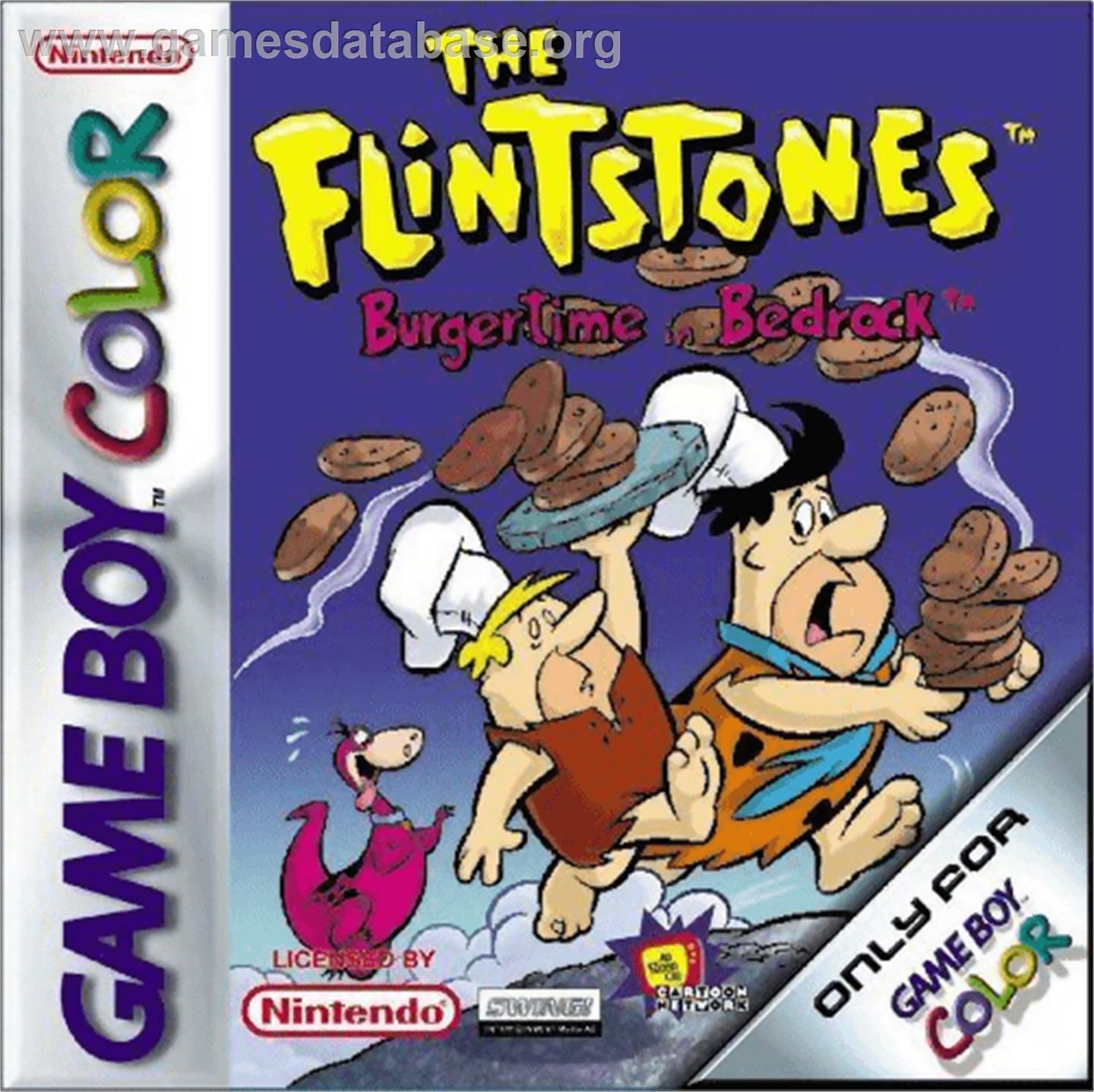 Flintstones: Burgertime in Bedrock - Nintendo Game Boy Color - Artwork - Box
