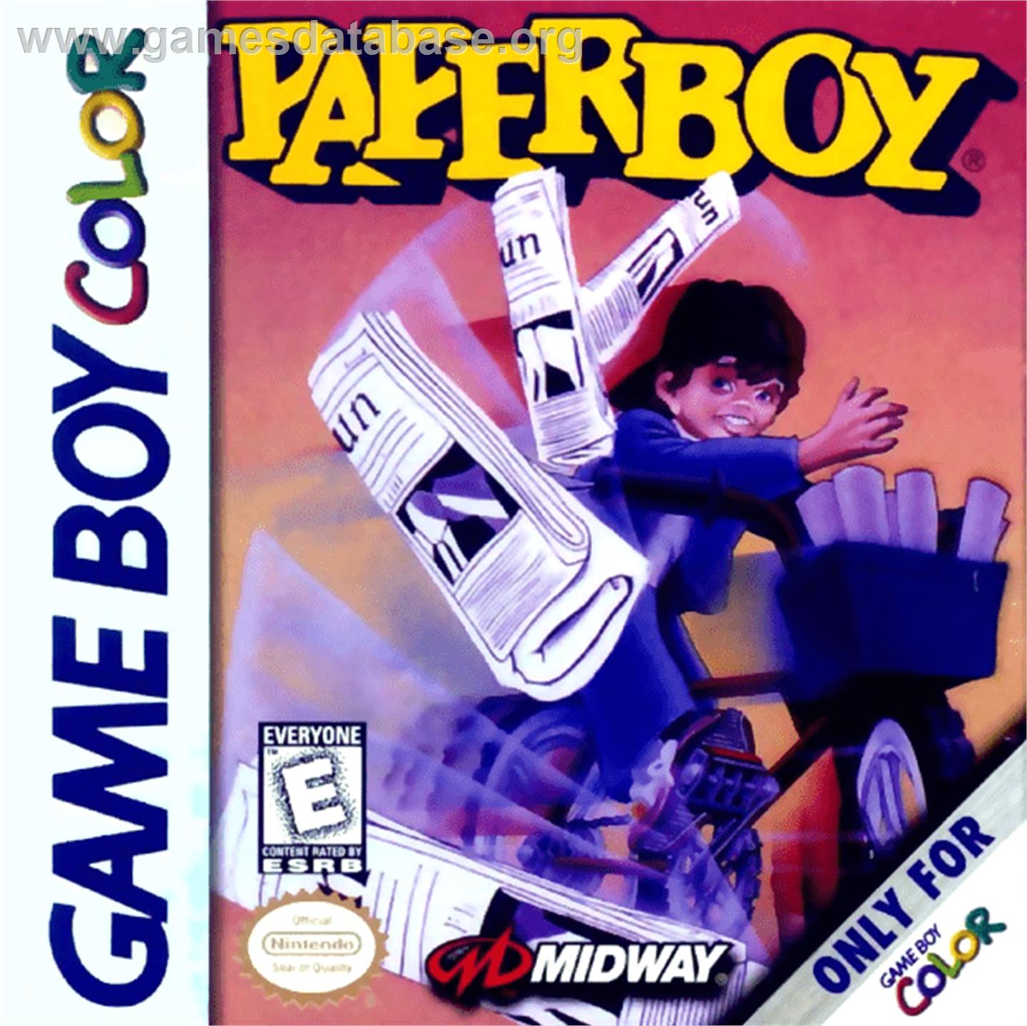 Paperboy - Nintendo Game Boy Color - Artwork - Box