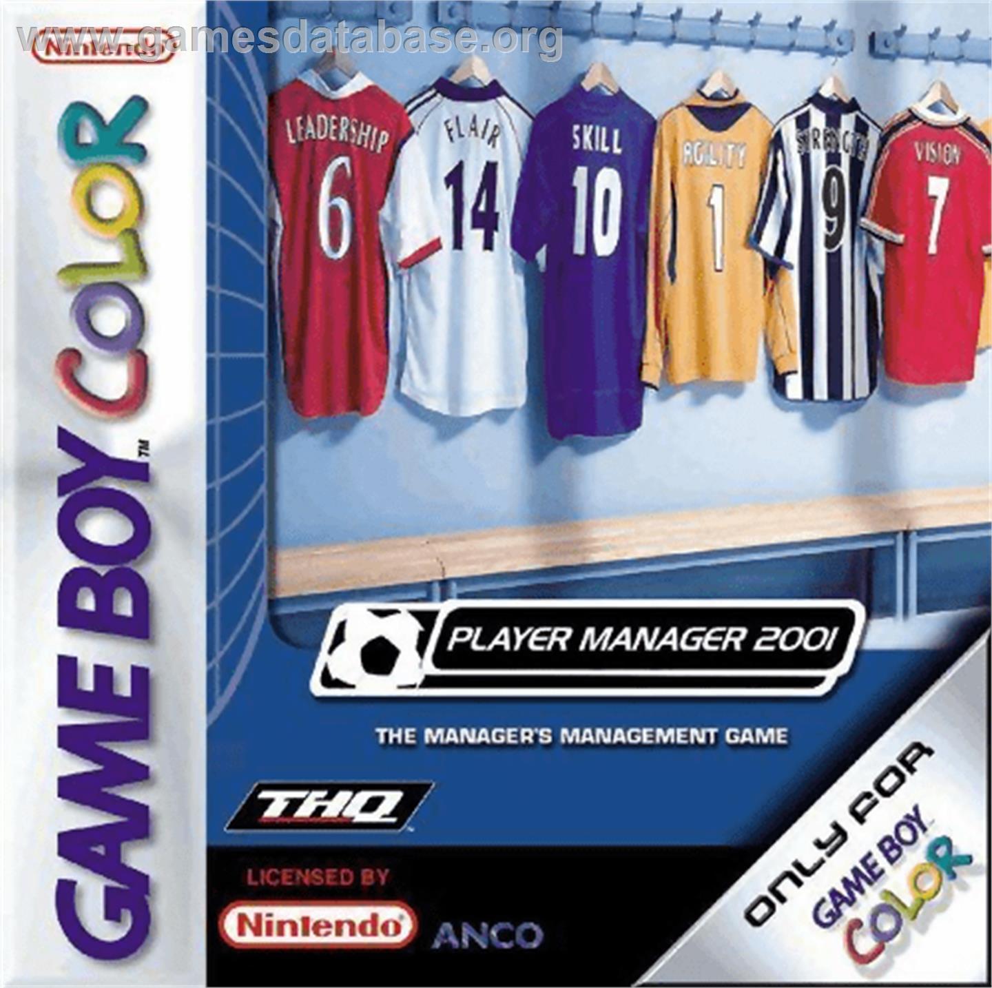 Player Manager 2001 - Nintendo Game Boy Color - Artwork - Box