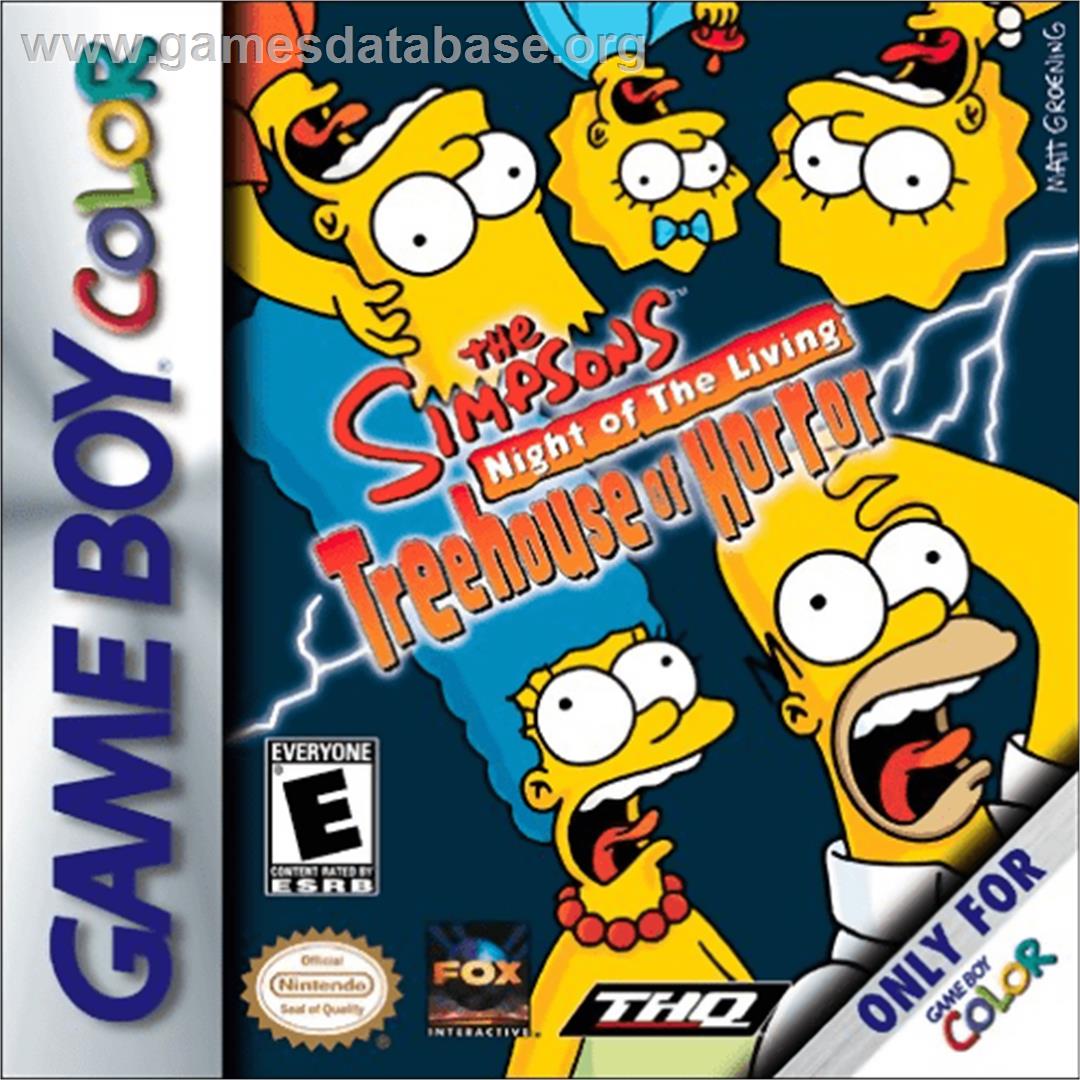 Simpsons: Night of the Living Treehouse of Horror - Nintendo Game Boy Color - Artwork - Box