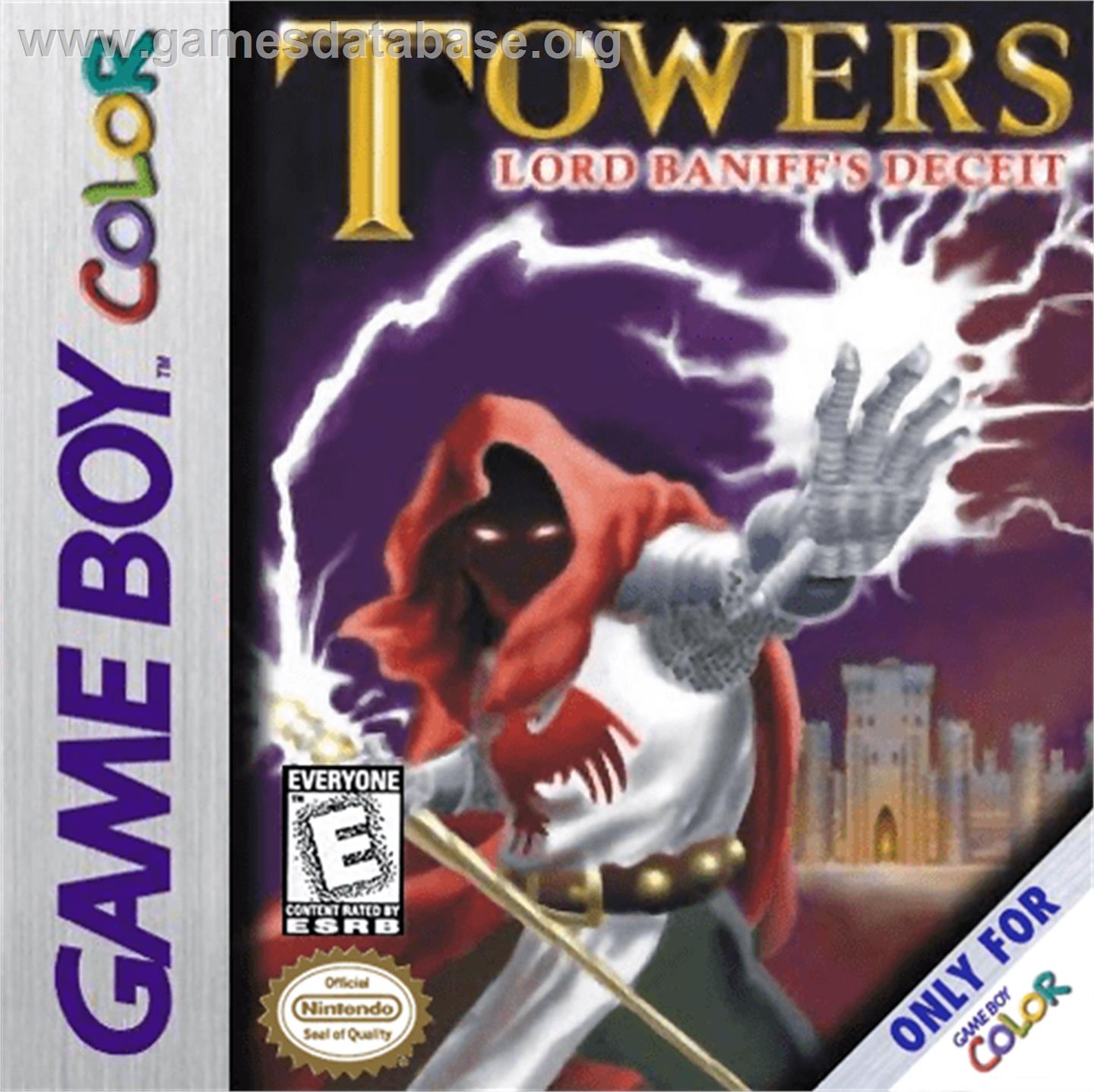 Towers: Lord Baniff's Deceit - Nintendo Game Boy Color - Artwork - Box