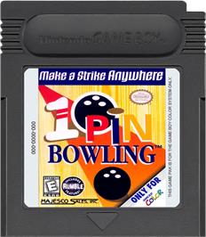 Cartridge artwork for 10-Pin Bowling on the Nintendo Game Boy Color.