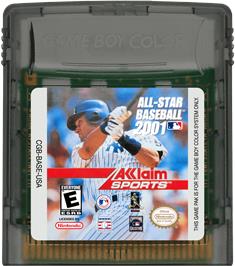 Cartridge artwork for All-Star Baseball 2001 on the Nintendo Game Boy Color.