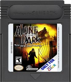 Cartridge artwork for Alone in the Dark: The New Nightmare on the Nintendo Game Boy Color.
