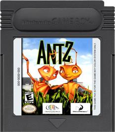 Cartridge artwork for Antz on the Nintendo Game Boy Color.