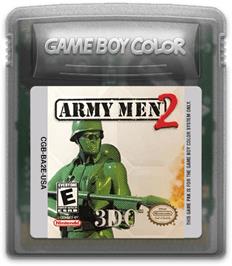Cartridge artwork for Army Men 2 on the Nintendo Game Boy Color.