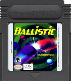 Cartridge artwork for Ballistic on the Nintendo Game Boy Color.