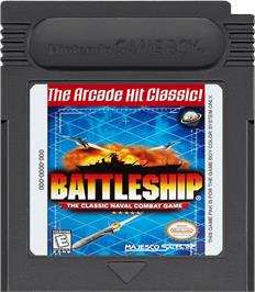 Cartridge artwork for Battleship on the Nintendo Game Boy Color.