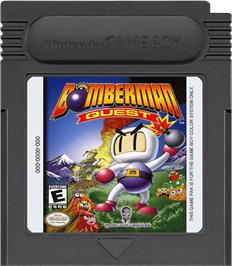 Cartridge artwork for Bomberman Quest on the Nintendo Game Boy Color.