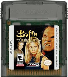 Cartridge artwork for Buffy the Vampire Slayer on the Nintendo Game Boy Color.