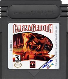 Cartridge artwork for Carmageddon: Carpocalypse Now on the Nintendo Game Boy Color.