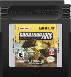 Cartridge artwork for Caterpillar Construction Zone on the Nintendo Game Boy Color.