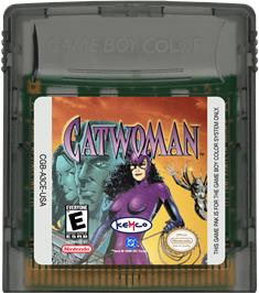 Cartridge artwork for Catwoman on the Nintendo Game Boy Color.