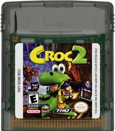 Cartridge artwork for Croc 2 on the Nintendo Game Boy Color.