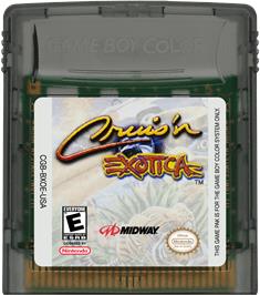 Cartridge artwork for Cruis'n Exotica on the Nintendo Game Boy Color.