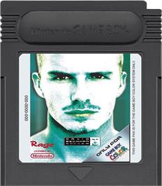 Cartridge artwork for David Beckham Soccer on the Nintendo Game Boy Color.