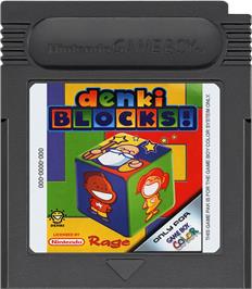 Cartridge artwork for Denki Blocks on the Nintendo Game Boy Color.